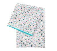 Treer Tapis pour Chaise Haute Bebe, Style Dessin Animé Tapis de Protection Sol Repas Bébé 130x130cm Tapis Antidérapant Tapis de Sol Bebe Pliable Imperméable (Goutte de pluie)
