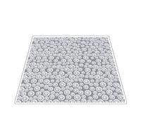 Treer Tapis pour Chaise Haute Bebe, Style Dessin Animé Tapis de Protection Sol Repas Bébé Tapis Antidérapant 130x130cm Tapis de Sol Bebe Pliable Imperméable (Fruits de citron)