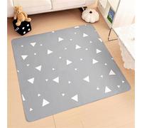 Treer Tapis pour Chaise Haute Bebe, Style Dessin Animé Tapis de Protection Sol Repas Bébé Tapis Antidérapant Tapis de Sol Bebe Pliable Imperméable (70x100cm,Triangle Géométrique)