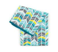 Treer Tapis pour Chaise Haute Bebe, Style Simple Tapis de Protection Sol Repas Bébé 130x130cm Tapis Antidérapant Anti-Éclaboussures Tapis de Sol Bebe Pliable Imperméable (Plume verte)