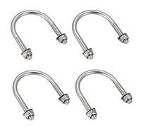 Treer u-bolts M10 with Locknuts and washers,Stainless steel 316 material,4-Sets (65mm Inner width)