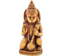 Treeratan Handicraft Hanuman Idol | Bajrangbali Murti pour Puja Ghar | Statue beige fabriquée à la main (6 cm x 5 cm x 14 cm)