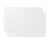 Treerit Lot de 2 grands tapis en silicone pour comptoir de cuisine, 60 x 40 cm d'épaisseur, antidérapant, résistant à la chaleur, facile à nettoyer, blanc translucide