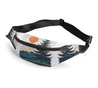 Trees And Mountains Sac banane pour homme et femme Sac banane pour homme Sac banane pour homme Sac banane pour la course à pied Petit sac banane pour femme, style, 36 x 15 cm, Style :, 36*15cm