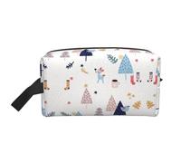 Trees and Socks Pochette de rangement Oxford 600D imprimée Grand sac de voyage portable pour articles de toilette et articles quotidiens