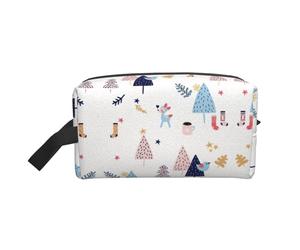 Trees and Socks Pochette de rangement Oxford 600D imprimée Grand sac de voyage portable pour articles de toilette et articles quotidiens