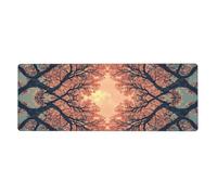 Trees Are Blooming All Over The Sky. Grand tapis de souris avec base en caoutchouc antidérapant étendue avec bords cousus, pour ordinateur de jeu, ordinateur de bureau, grand tapis de souris 30 x 80