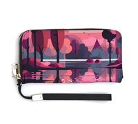 Trees by Lake Sac fourre-tout tendance, sac à main à bandoulière, sac à main pour femme, sac de rangement mignon pour femme, style, 20 x 10,5 cm, Style :, 20.0*10.5cm