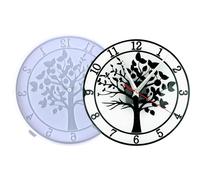 Trees Of Life Moules en résine | Long-lasting Exquisite Trees Of Life And Clock Wall Decoration Moulds, Easy To Release Warm Atmosphere Tree Wall Art Decoration For Door Home