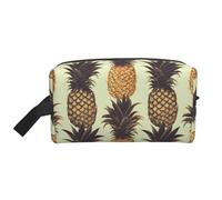 Trees Painting Trousse de toilette de voyage portable de grande capacité (modèles imprimés) étanche pour homme et femme pour voyages d'affaires, fitness, salle de bain, rangement quotidien, Ananas 2