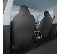Treesiche Housse de Protection de Dossier de siège de Voiture en Cuir imperméable pour Tesla Model Y/3/S/X avec 1 Poche de Rangement pour Les Enfants Qui Font de Gros dégâts, Noir
