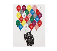 TREETDOBV Lot de 10 Cibles de Tir en Papier 45 X 32 Cm, Cibles de Tir à l'arc, Accessoires de Tir de Chasse, Papier Cible en Carton pour Une Utilisation en Intérieur et en Extérieur,(Ballon Clown)