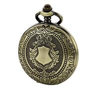 TREEWETO Montre à Gousset mécanique en Bronze avec Chiffres Romains et chaîne pour Homme et Femme Coffret Cadeau Inclus, Antique