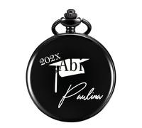 TREEWETO Montre de poche gravée personnalisée pour homme et lui, classe de 2025 pour fils, petit ami, frère, petit-fils, amis