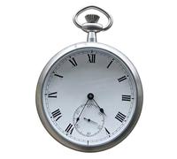 TREEWETO Montre de Poche Mécanique Rétro | Mouvement 9011 Haute Précision | Boîtier en Acier Inoxydable Pur | Cadran Romain Classique avec Chaîne
