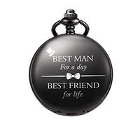 TREEWETO Montre de Poche personnalisée pour Homme de la Meilleure Personne, Montre de Poche gravée personnalisée, Cadeau Proposal pour Homme, Cadeaux de Mariage, Cadeaux de toiletteur pour Hommes