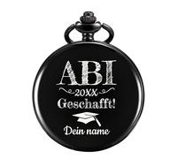 TREEWETO Montre de poche pour homme - Cadeau de remise de diplôme personnalisé gravé pour la classe de 2025