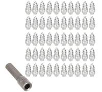 TREFAN Lot de 50 vis et manchons antidérapants en acier inoxydable pour scooter d'hiver, motoneige, véhicule tout-terrain, crampons de pneu, vis de boulon de pneu antidérapantes (9 mm)