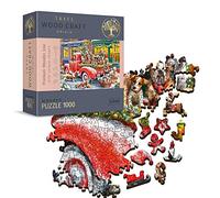 Trefl- 1 000 pièces, Wood Craft, Artisanat en Bois, 100 Figurines, Bricolage, pour Adultes et Enfants de 12 Ans et Plus Puzzle, 20170, Les Aides du Père Noël