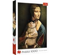Trefl 1000 el. DAMA z kotem / Bridgeman_L (10663) [Puzzle]