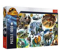 Trefl 1000 éléments Cassetête, Amusement, Casse Puzzle, 10727, Jurassic World : Dominion, sur la Piste des Dinosaures