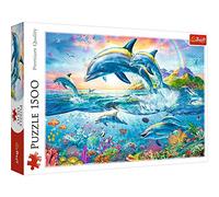 Trefl 1500 éléments, qualité Premium, pour Adultes et Enfants de 12 Ans Puzzle, Couleur Famille Dauphins, 26162