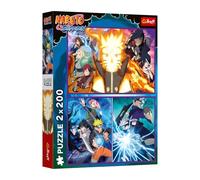 Trefl - 2-i-1-pussel: Naruto Shippuden, Ninja du Village des Feuilles cachées - 2 x 200 pièces - Lot de Deux Puzzles pour Adolescents