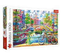 Trefl 26149 Puzzle, EIN Kanal in Amsterdam, 1500 Teile, Niederlande, Premium Quality, für Kinder AB 12 Jahren