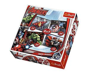 Trefl - 34245 - Puzzle - 4 en 1 - Disney Marvel Avengers