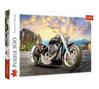 Trefl 37384 Puzzle, Schwarzes Motorrad, 500 Teile, für Kinder AB 10 Jahren, Mehrfarbig, TR37384