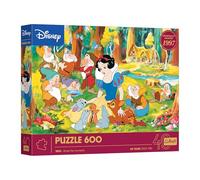 Trefl - 40e Anniversaire de Trefl : Disney, Blanche-Neige - Puzzle 600 Pièces avec Les Personnages des Films animés Classiques, pour Les Adultes et Les Enfants à partir de 14 Ans
