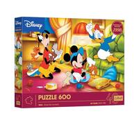 Trefl - 40e Anniversaire de Trefl : Disney, Mickey Mouse et Ses Amis - Puzzle de 600 Pièces avec Les Personnages des Films animés Classiques, pour Les Adultes et Les Enfants à partir de 14 Ans