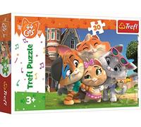 Tréfl - 44 Cats, Amitié au Pays des Chats - Puzzle 30 éléments - Puzzle coloré avec Personnages de Contes de fées 44 Chats, Divertissement Créatif, Amusant pour Les Enfants à partir de 3 Ans