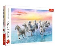 Trefl 500 Pièces Qualité Premium pour Adultes et Enfants à partir de 10 Ans Puzzle, 37289, Chevaux Blancs au Galop