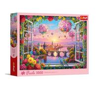 Trefl - A Breath of Love - Puzzle de 1000 pièces - Paysage Urbain Floral, Divertissement créatif, Amusement, pour Adultes et Enfants de Plus de 14 Ans