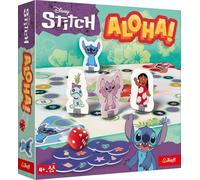 Trefl - Aloha!, Lilo&Stitch - Jeu de Société Famille avec Personnages de Conte de Fées, Jeu de Famille Rapide pour Adultes et Enfants à partir de 4 ans