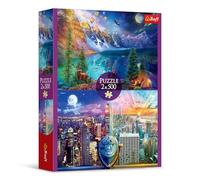 Trefl American Tour 2x500 Piece Jigsaw Puzzle 19"x13" Print, DIY Puzzle, Creative Fun, Classic Puzzle for Adults and Children from 12 Years Old