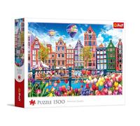 Trefl - Amsterdam colorée - Puzzle de 1500 pièces - Puzzle à Monter soi-même, Divertissement créatif, Puzzle Classique pour Adultes et Enfants à partir de 14 Ans