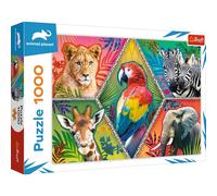 Trefl - Animaux Exotiques - 1000 Pièces, Puzzles d'animaux, Animaux du Monde, Cadres Colorés, Puzzle, Divertissement Créatif, Cadeau, Amusement, Puzzles Classiques