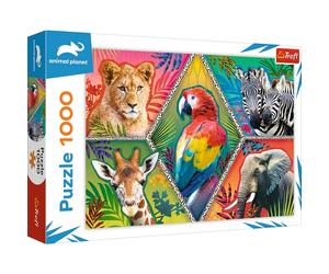 Trefl - Animaux Exotiques - 1000 Pièces, Puzzles d'animaux, Animaux du Monde, Cadres Colorés, Puzzle, Divertissement Créatif, Cadeau, Amusement, Puzzles Classiques
