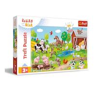 Trefl - Babies and The Bear, Bébés et Animaux - Puzzle 24 Maxi - 24 Grandes Pièces, Loisir Créative, pour Les Enfants à partir de 3 Ans