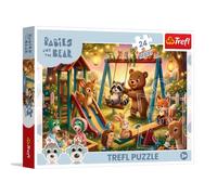 Trefl - Babies and The Bear, Les Aventures des bébés | Puzzle Maxi 24 pièces, grandes pièces, pour s'amuser de manière créative, pour les enfants à partir de 3 ans