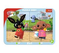 Trefl - Baby Puzzles en Cadre, Jeux de Bing, Lapin Bing, pour Les Enfants à partir de 2 Ans