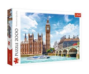 Trefl - Big Ben, Londres, Angleterre - Puzzle 2000 Pièces - Capitale Européenne, Paysage Urbain, Points de Repère Célèbres, Créatif, Puzzles Classiques pour Adultes et Enfants de Plus de 12 Ans