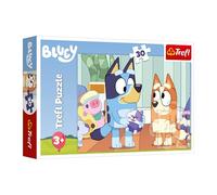 Trefl - Bluey, Always Fun with Bluey - Always Fun with Bluey - Puzzle de 30 pièces - Puzzle coloré représentant des Personnages de Dessins animés, Amusant pour Les Enfants de 3 Ans et Plus