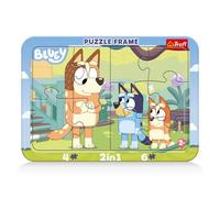Trefl - Bluey, Bluey et Bingo - Puzzle-Cadre 2-en-1 pour Les Enfants à partir de 2 Ans