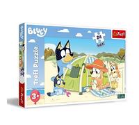 Trefl - Bluey, Joyeuse journée de Bluey - Puzzles 24 Maxi- 24 Grandes Pièces, Puzzle Coloré avec des Personnages de Bande Dessinée, Divertissement Créatif, Loisir pour Les Enfants à partir de 3 Ans