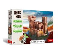 Trefl - Brick Trick : Forteresse/Stronghold - Construisez avec des Briques, des Blocs ECO en Brique véritable, 220 Briques, réutilisables, Ensemble créatif pour Les Enfants âgés de 6 Ans et Plus
