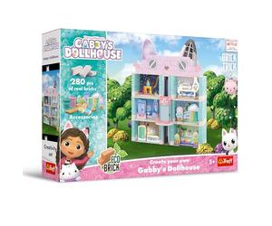 Trefl - Brick Trick Gabby's Dollhouse: Construisez en Brique, ÉCO Blocs 280, Réutilisables, Kit Créatif pour Enfants à partir de 5 Ans