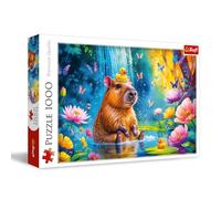 Trefl - Capybara - Puzzle 1000 pièces - Puzzle avec Un Capybara sur Fond de Cascade, pour Adultes et Enfants de Plus de 14 Ans